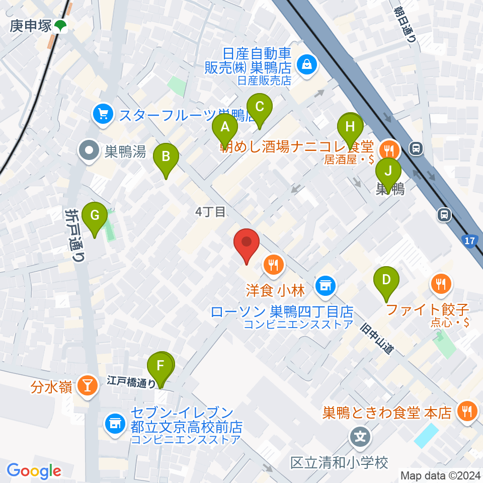 巣鴨地域文化創造館（中山道待夢）周辺の駐車場・コインパーキング一覧地図