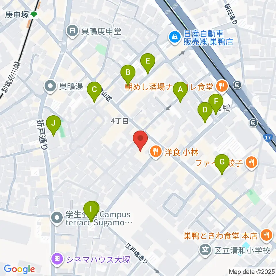 巣鴨地域文化創造館（中山道待夢）周辺の駐車場・コインパーキング一覧地図