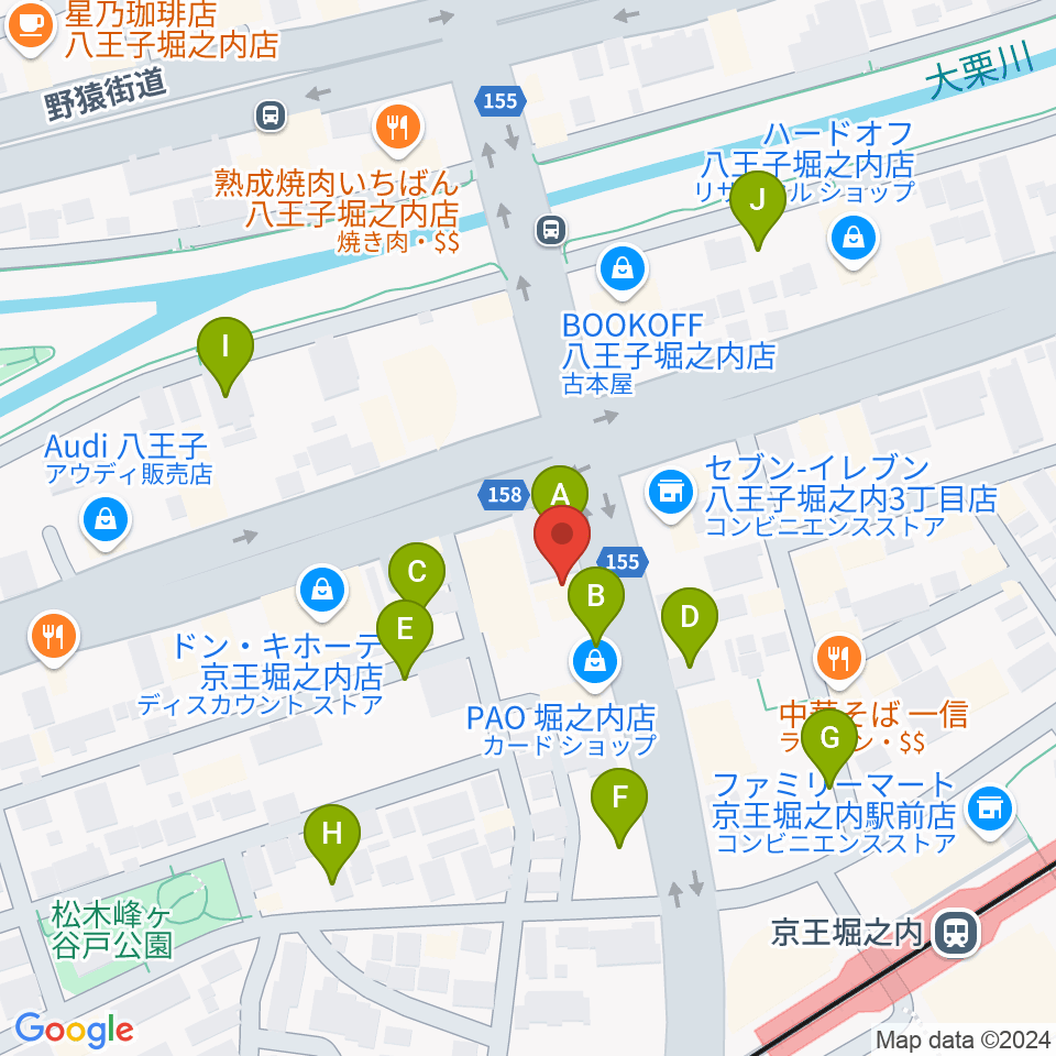 京王堀之内time tokyo周辺の駐車場・コインパーキング一覧地図