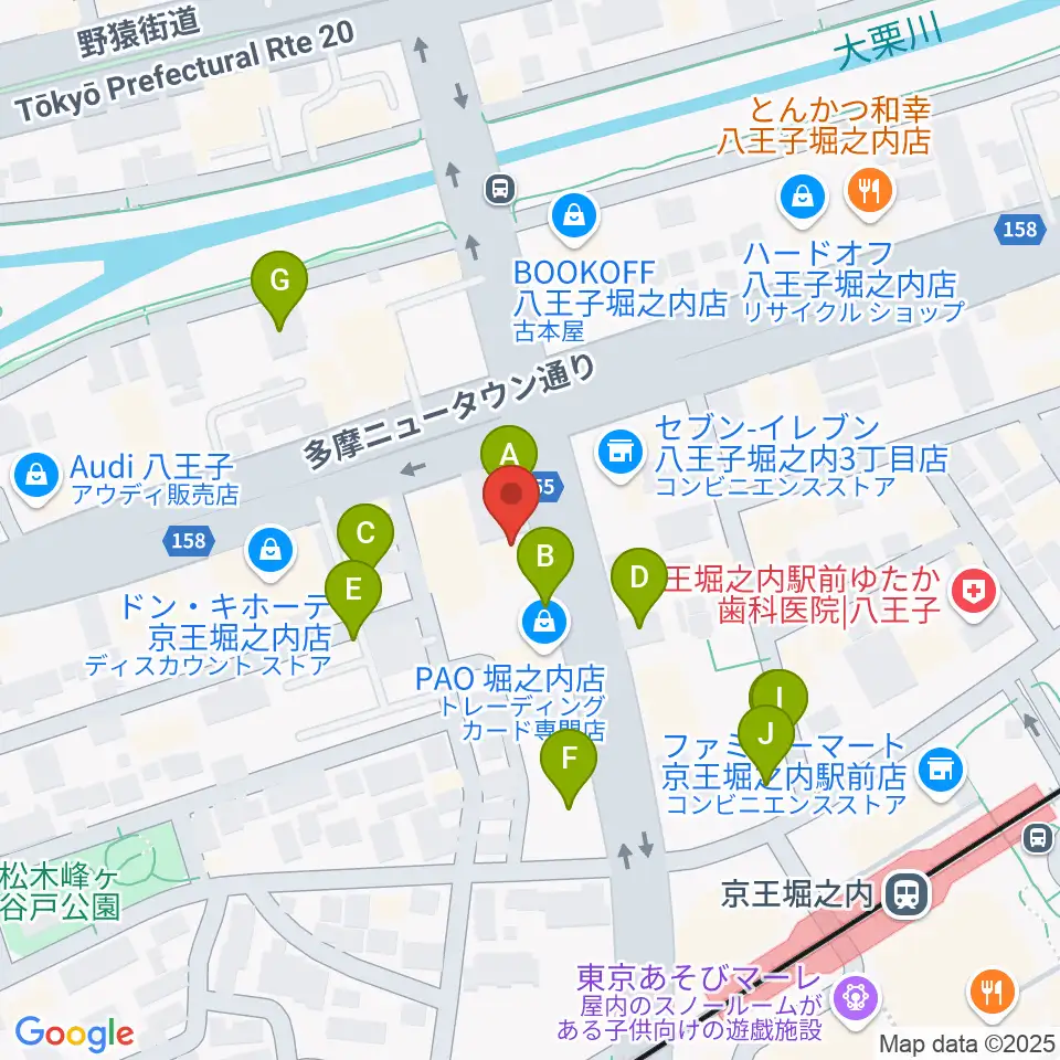 京王堀之内time tokyo周辺の駐車場・コインパーキング一覧地図