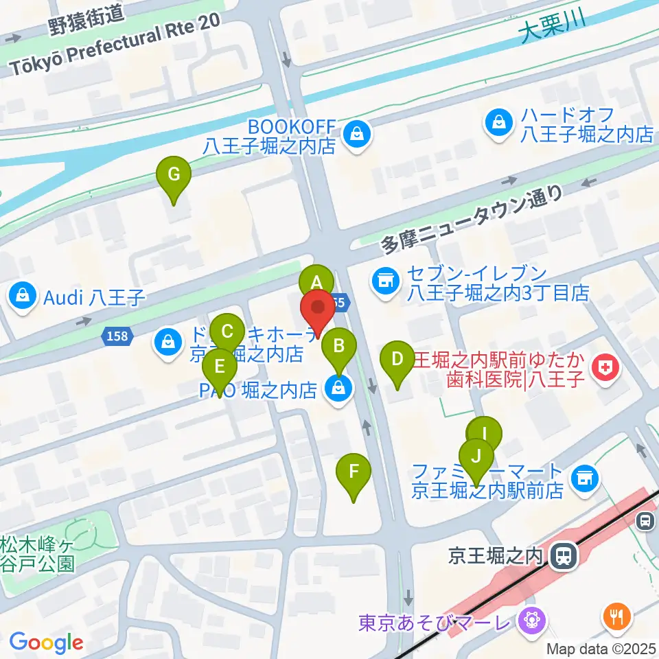 京王堀之内time tokyo周辺の駐車場・コインパーキング一覧地図