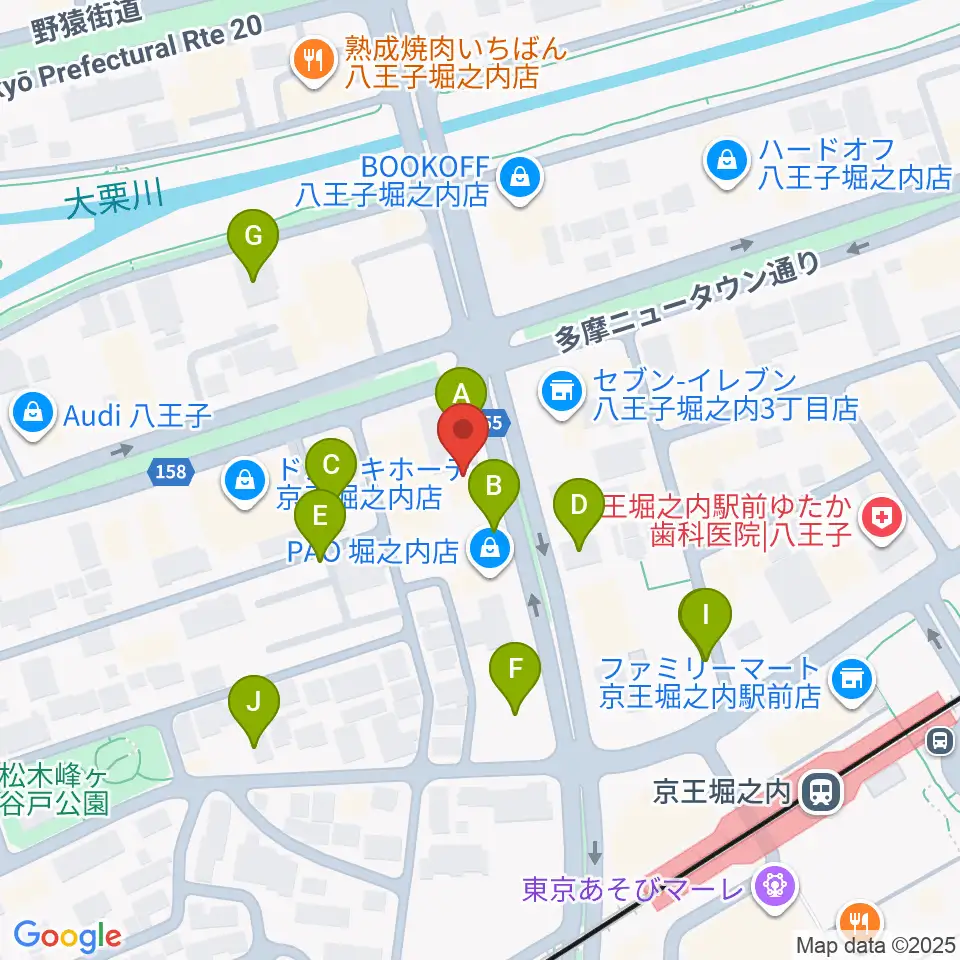 京王堀之内time tokyo周辺の駐車場・コインパーキング一覧地図