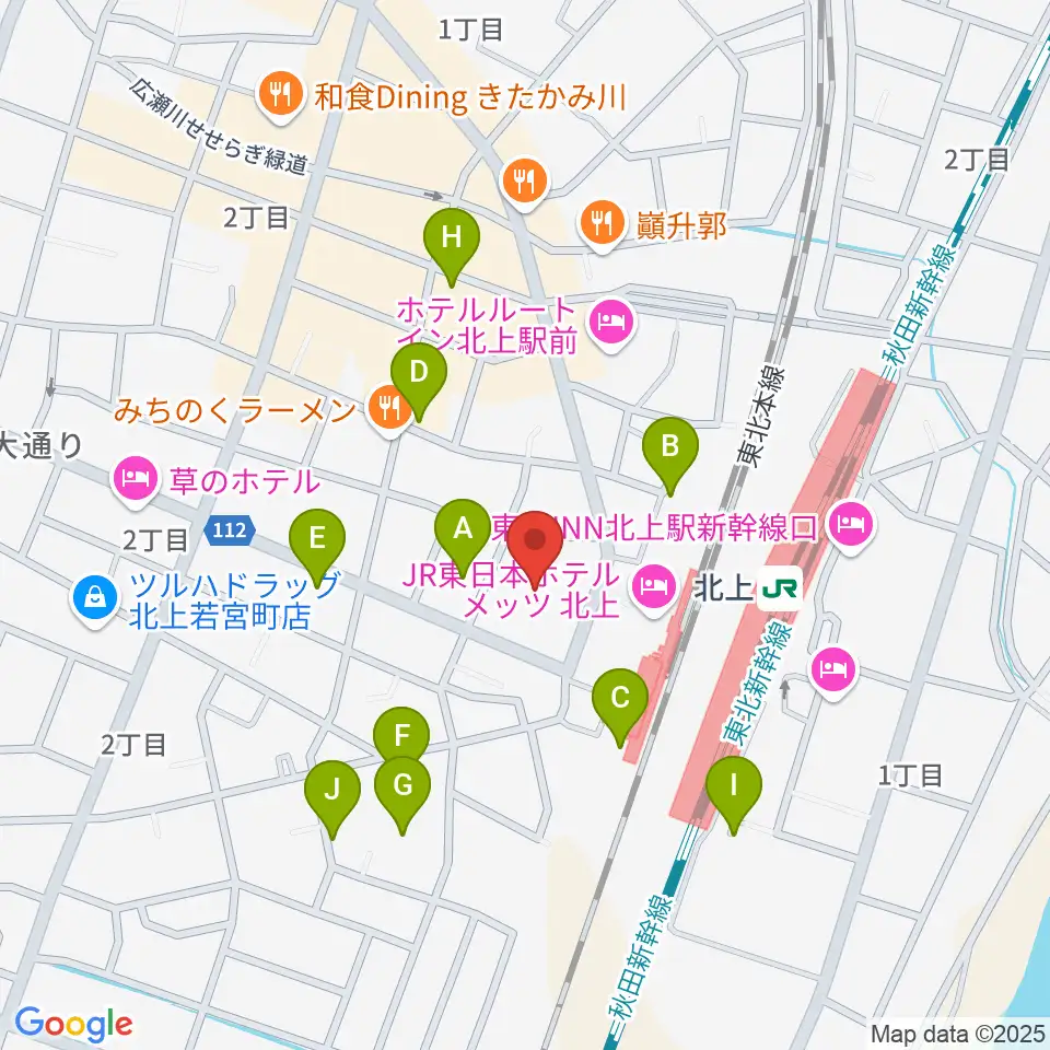 きたかみE&Beエフエム周辺の駐車場・コインパーキング一覧地図