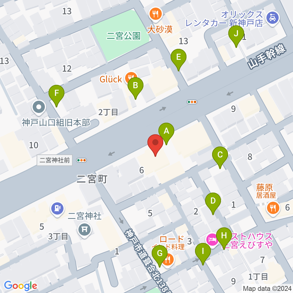 ソアースタジオ周辺の駐車場・コインパーキング一覧地図