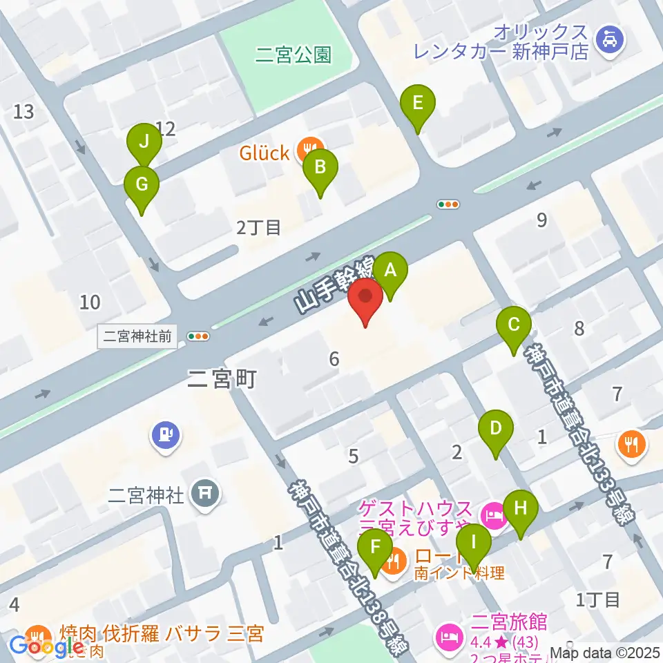 ソアースタジオ周辺の駐車場・コインパーキング一覧地図