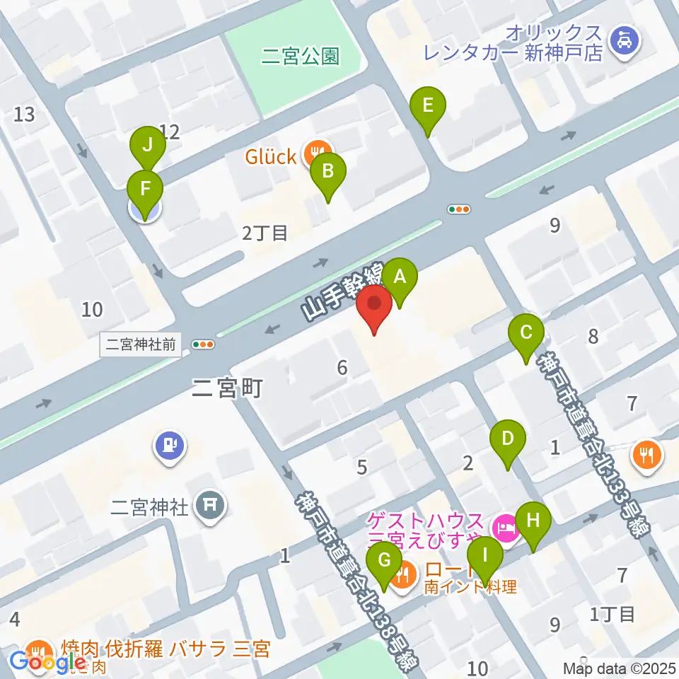 ソアースタジオ周辺の駐車場・コインパーキング一覧地図
