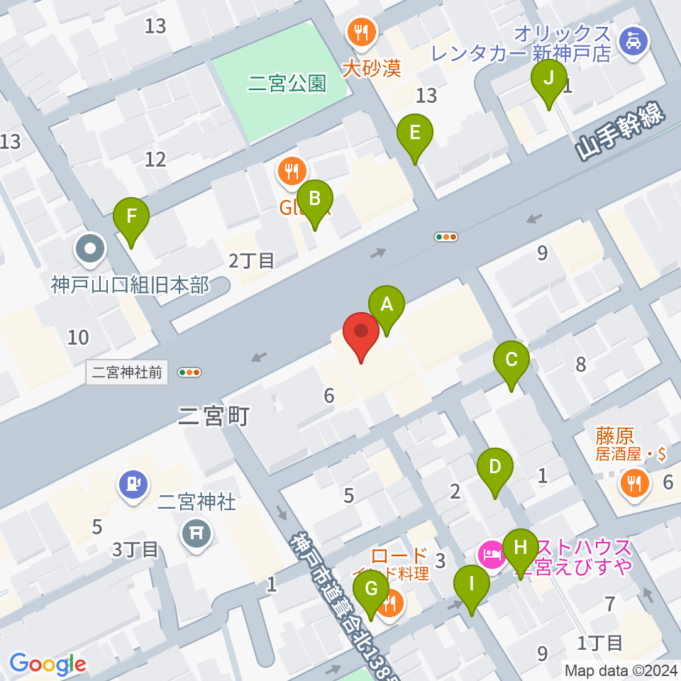 ソアー音楽教室周辺の駐車場・コインパーキング一覧地図