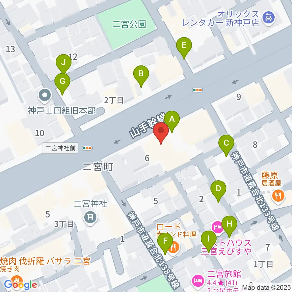 ソアー音楽教室周辺の駐車場・コインパーキング一覧地図