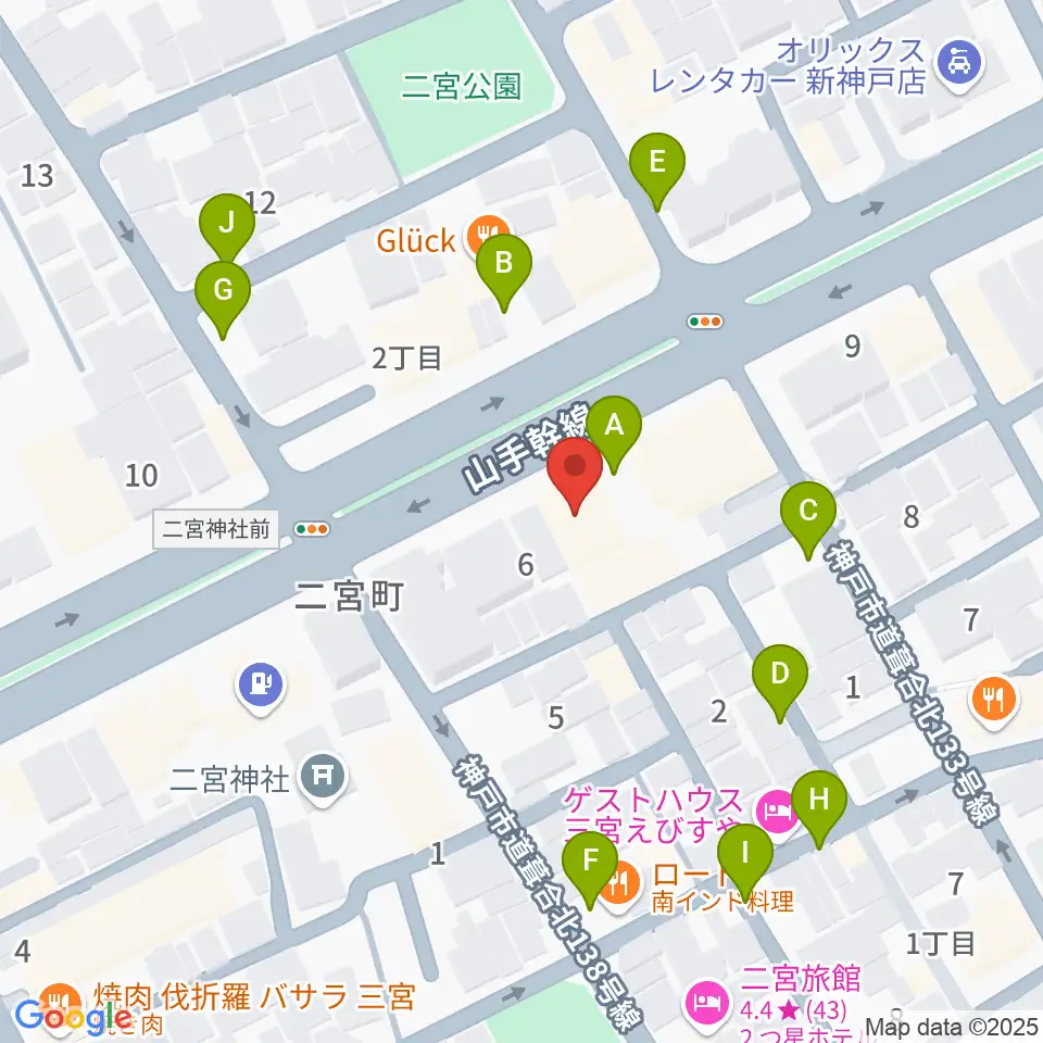 ソアー音楽教室周辺の駐車場・コインパーキング一覧地図