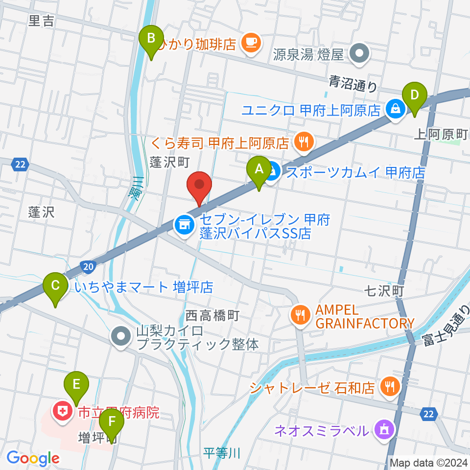 ボデガースタジオ周辺の駐車場・コインパーキング一覧地図