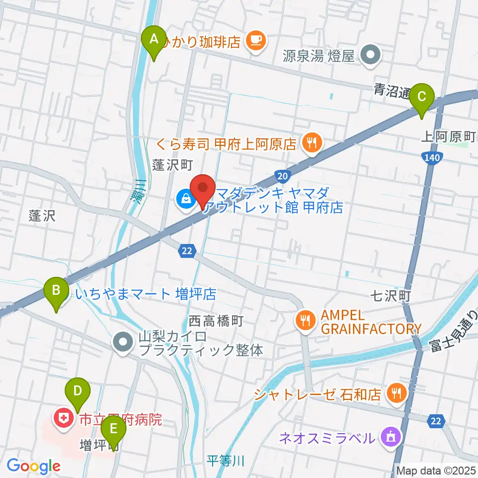 ボデガースタジオ周辺の駐車場・コインパーキング一覧地図