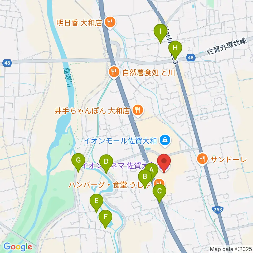 イオンシネマ佐賀大和周辺の駐車場・コインパーキング一覧地図