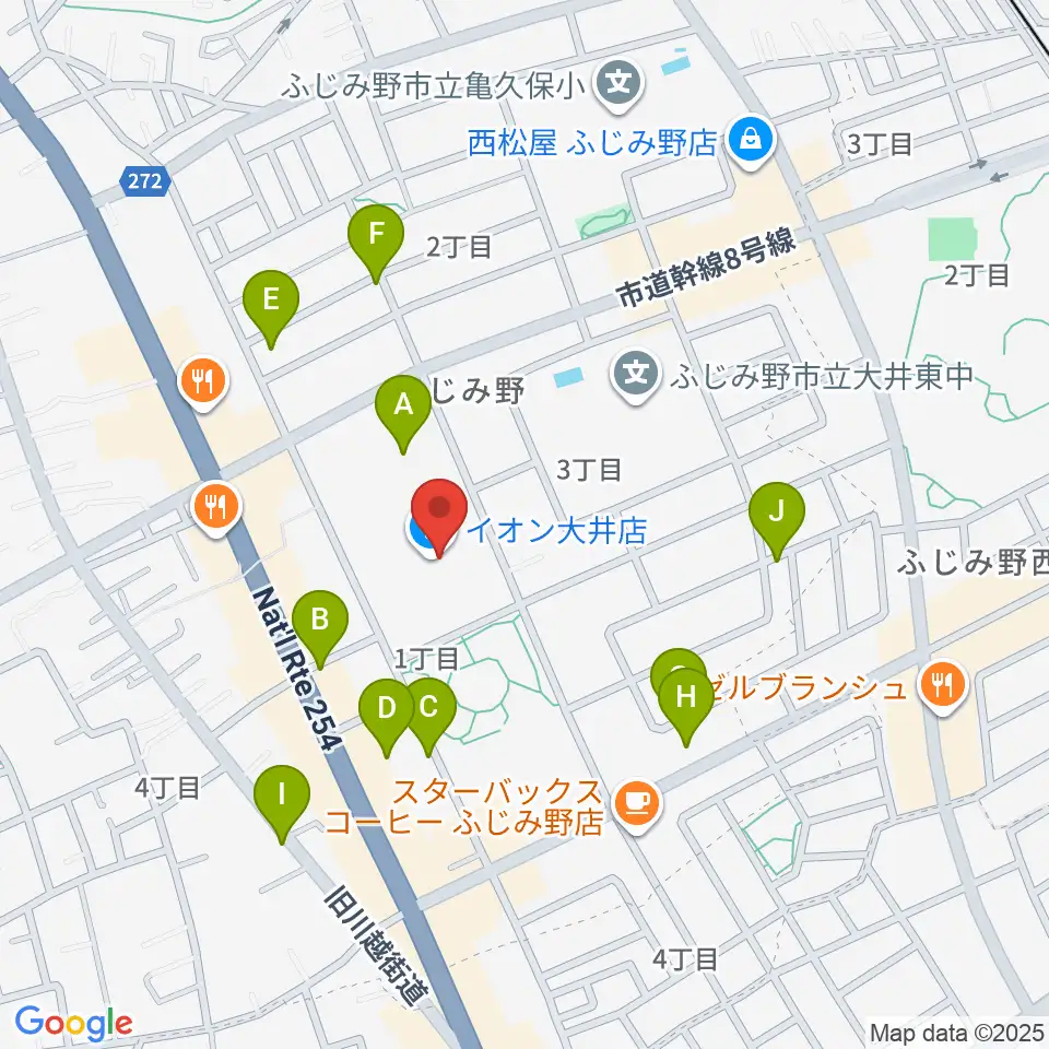 イオンシネマ大井周辺の駐車場・コインパーキング一覧地図