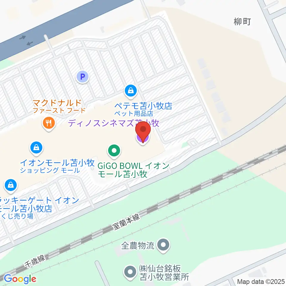 ディノスシネマズ苫小牧周辺の駐車場・コインパーキング一覧地図