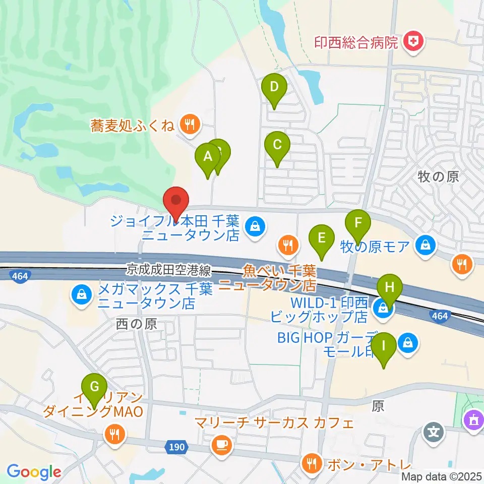 USシネマ千葉ニュータウン周辺の駐車場・コインパーキング一覧地図