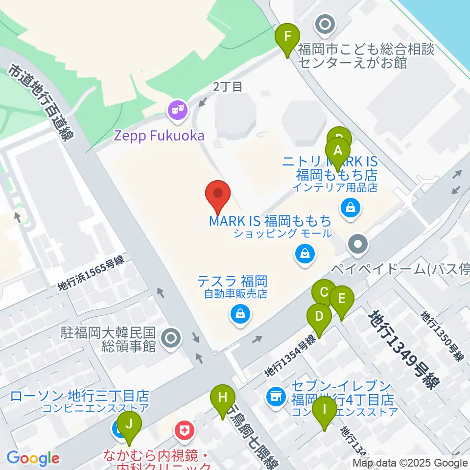 ユナイテッド・シネマ福岡ももち周辺の駐車場・コインパーキング一覧地図