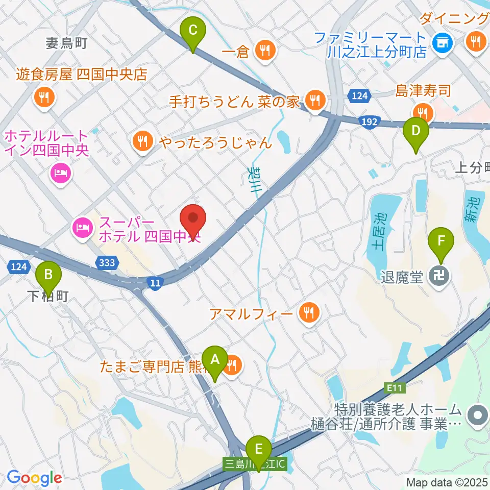 しこちゅ～ホール周辺の駐車場・コインパーキング一覧地図