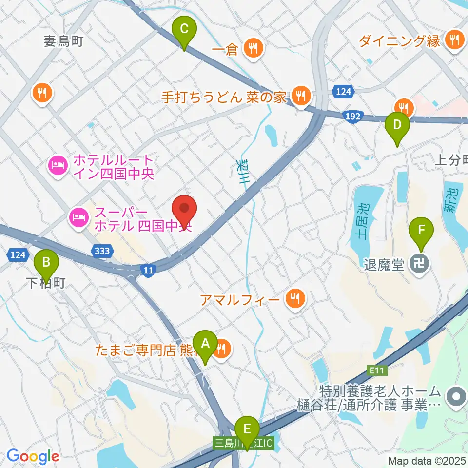 しこちゅ～ホール周辺の駐車場・コインパーキング一覧地図