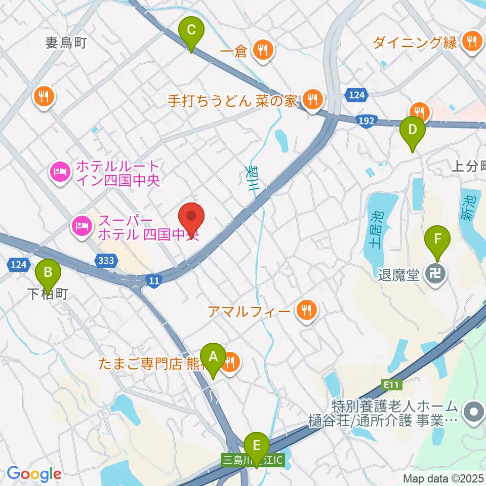 しこちゅ~ホール周辺の駐車場・コインパーキング一覧地図