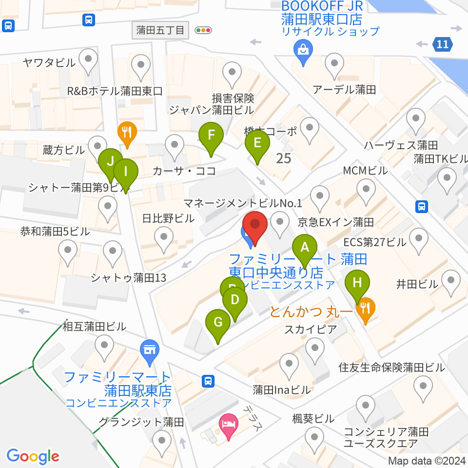 蒲田CATFISH TOKYO周辺の駐車場・コインパーキング一覧地図