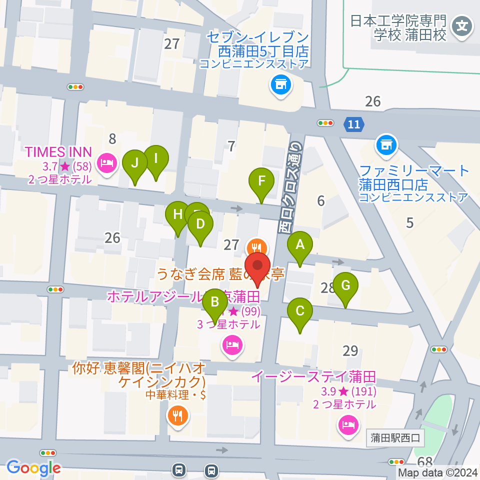 KAMATAぶらぶら周辺の駐車場・コインパーキング一覧地図