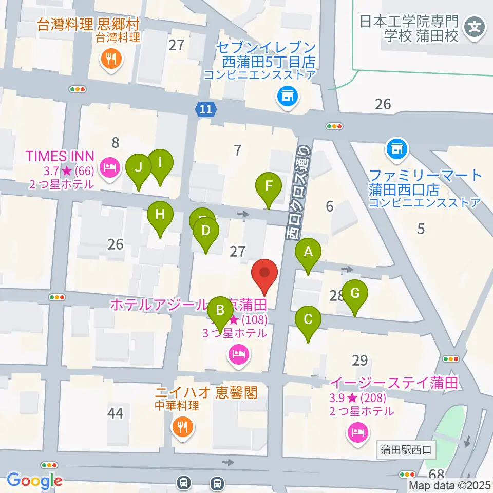 KAMATAぶらぶら周辺の駐車場・コインパーキング一覧地図