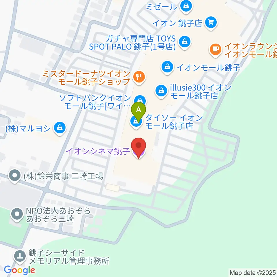 イオンシネマ銚子周辺の駐車場・コインパーキング一覧地図