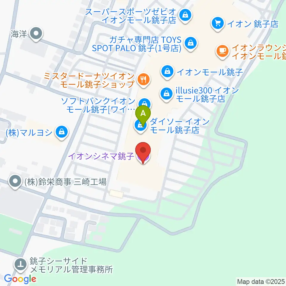 イオンシネマ銚子周辺の駐車場・コインパーキング一覧地図