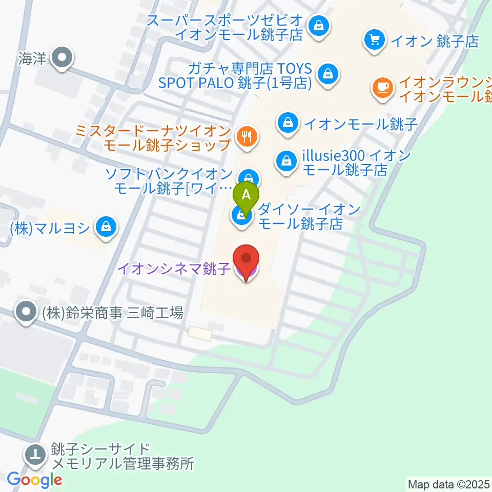 イオンシネマ銚子周辺の駐車場・コインパーキング一覧地図