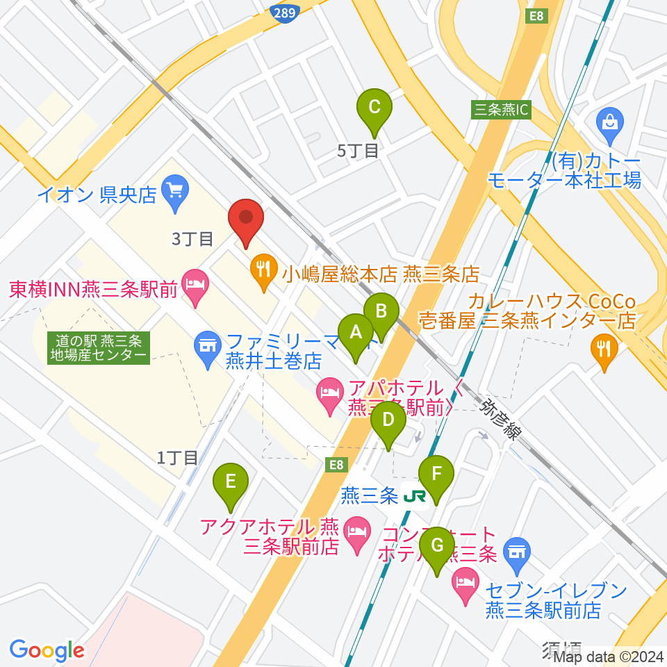 イオンシネマ県央周辺の駐車場・コインパーキング一覧地図