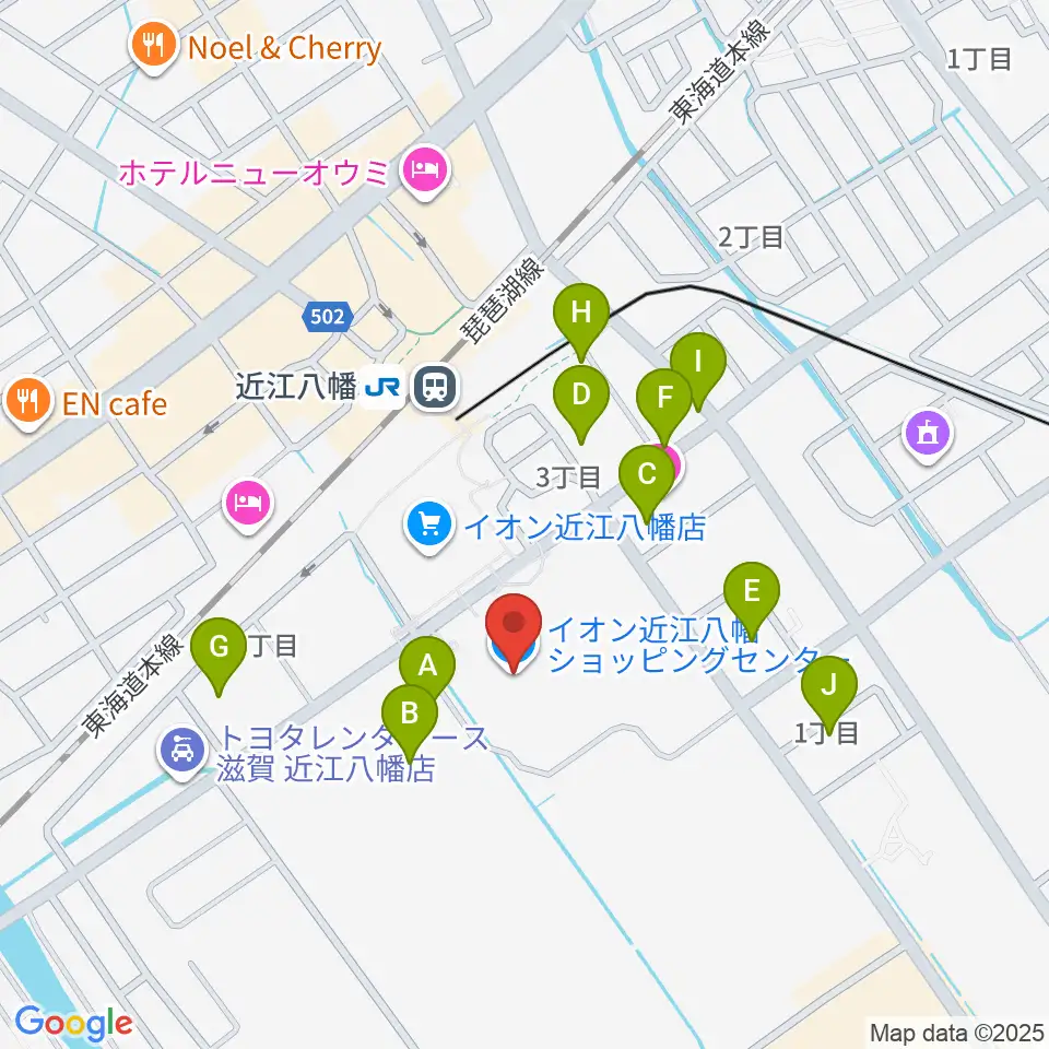 イオンシネマ近江八幡周辺の駐車場・コインパーキング一覧地図