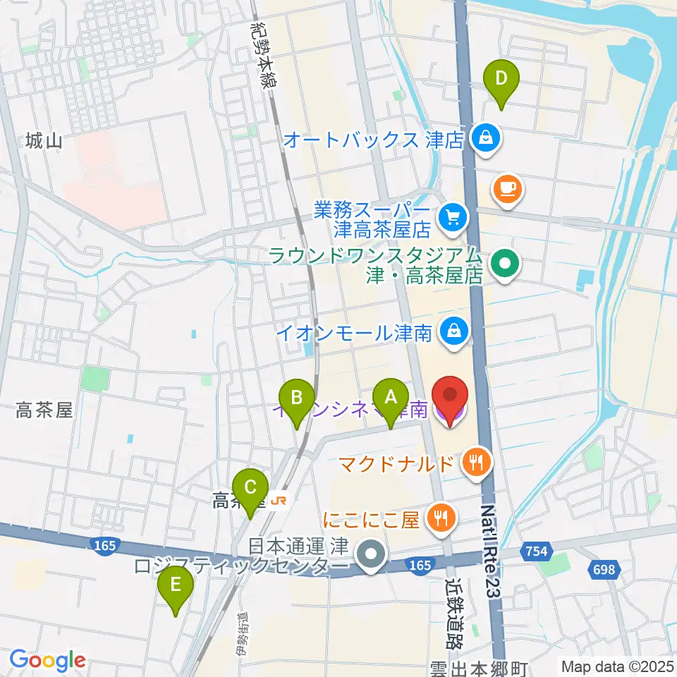 イオンシネマ津南周辺の駐車場・コインパーキング一覧地図