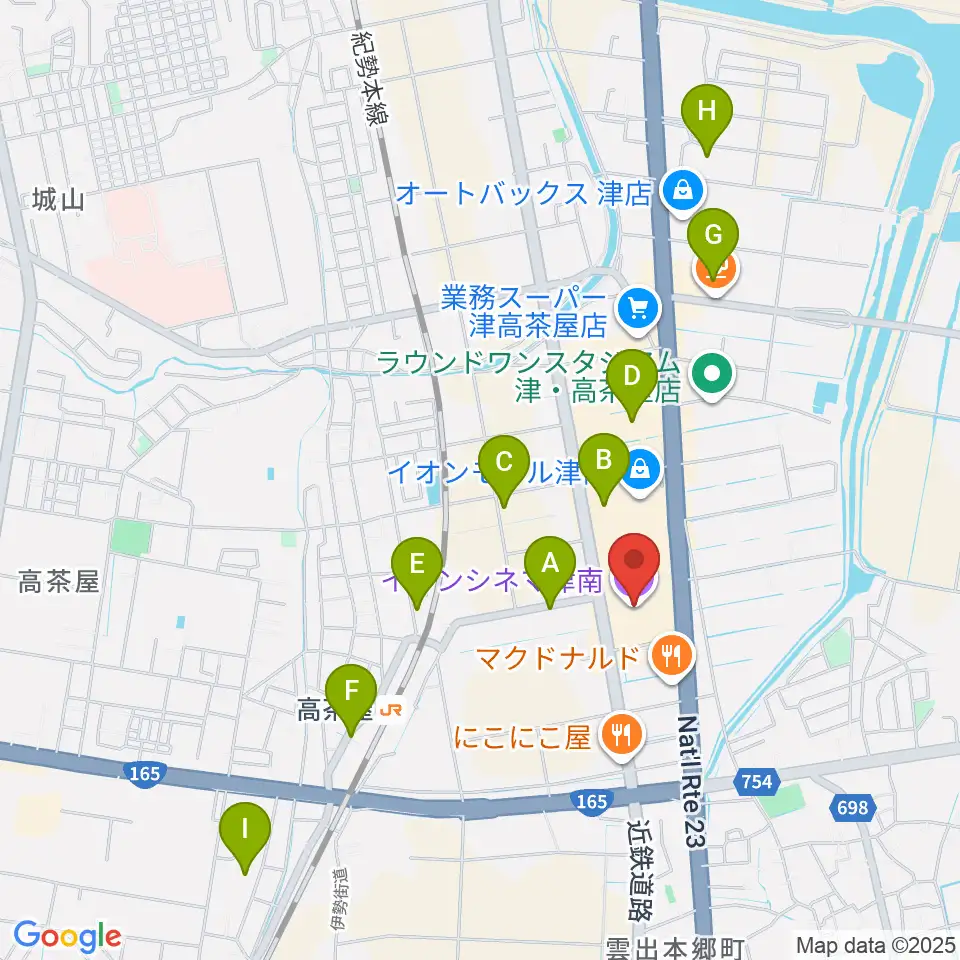 イオンシネマ津南周辺の駐車場・コインパーキング一覧地図