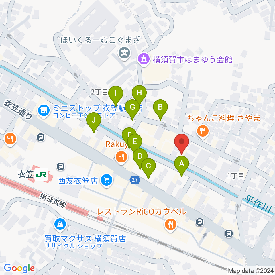 スタジオバックビート周辺の駐車場・コインパーキング一覧地図