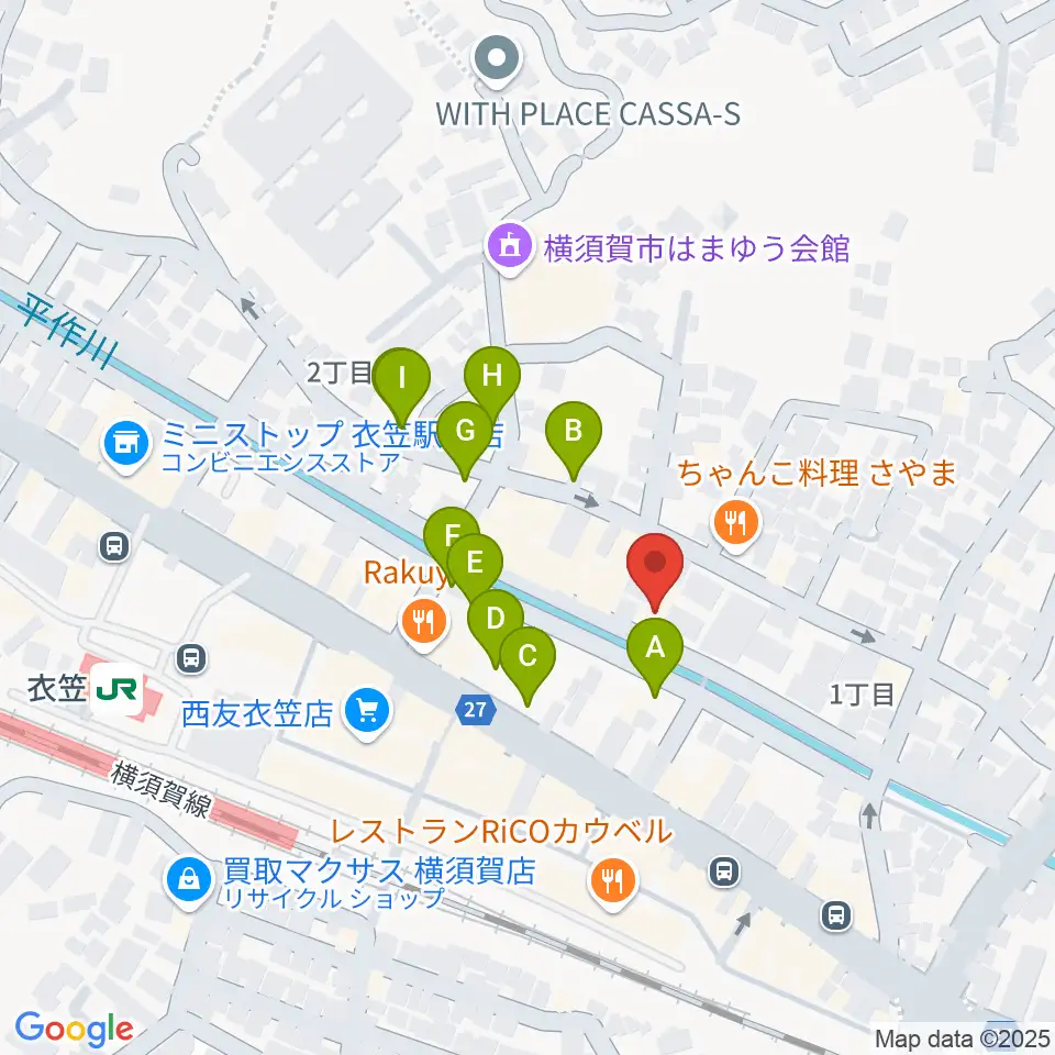 スタジオバックビート周辺の駐車場・コインパーキング一覧地図
