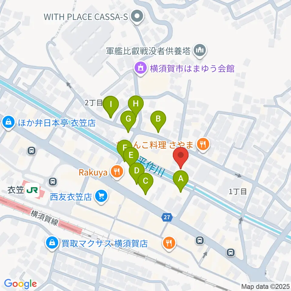 スタジオバックビート周辺の駐車場・コインパーキング一覧地図