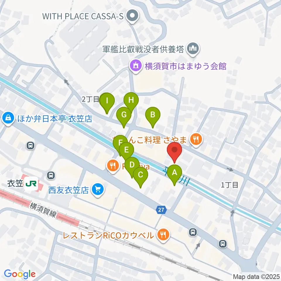 スタジオバックビート周辺の駐車場・コインパーキング一覧地図
