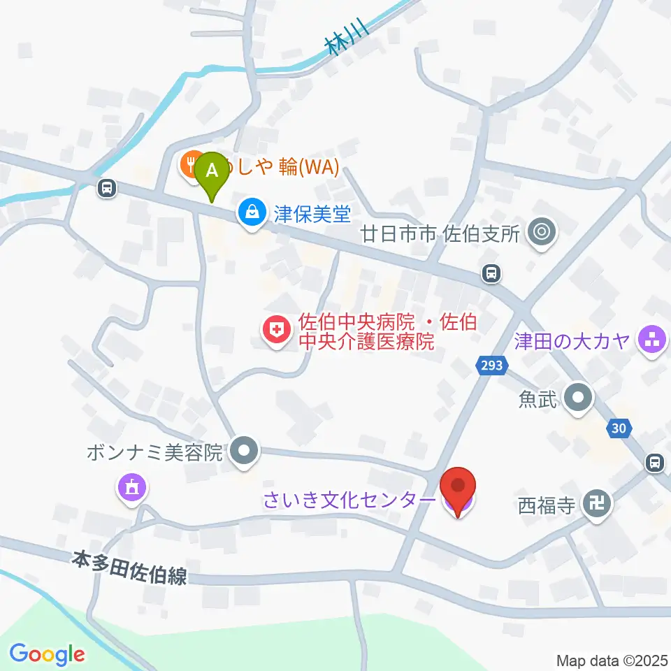 廿日市市さいき文化ホール周辺の駐車場・コインパーキング一覧地図