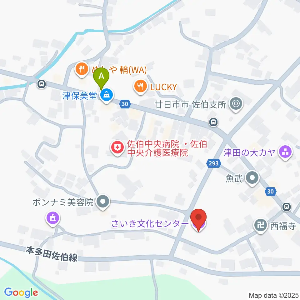 廿日市市さいき文化ホール周辺の駐車場・コインパーキング一覧地図