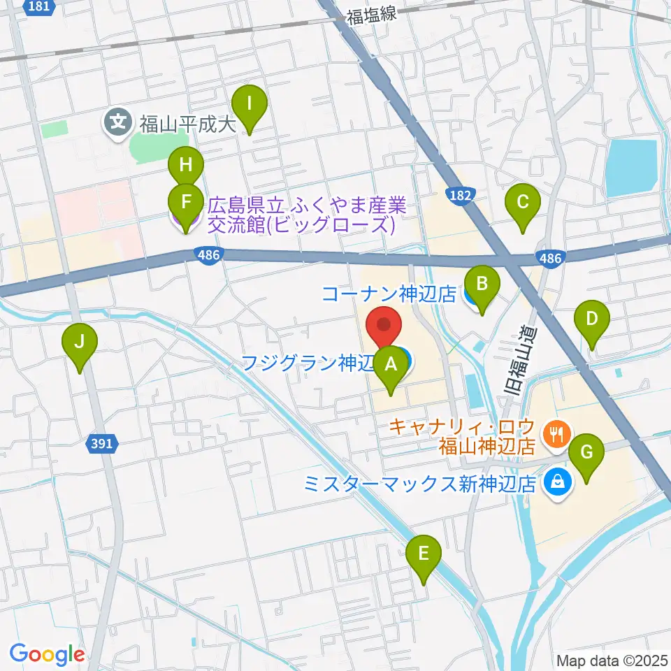 福山エーガル8シネマズ周辺の駐車場・コインパーキング一覧地図