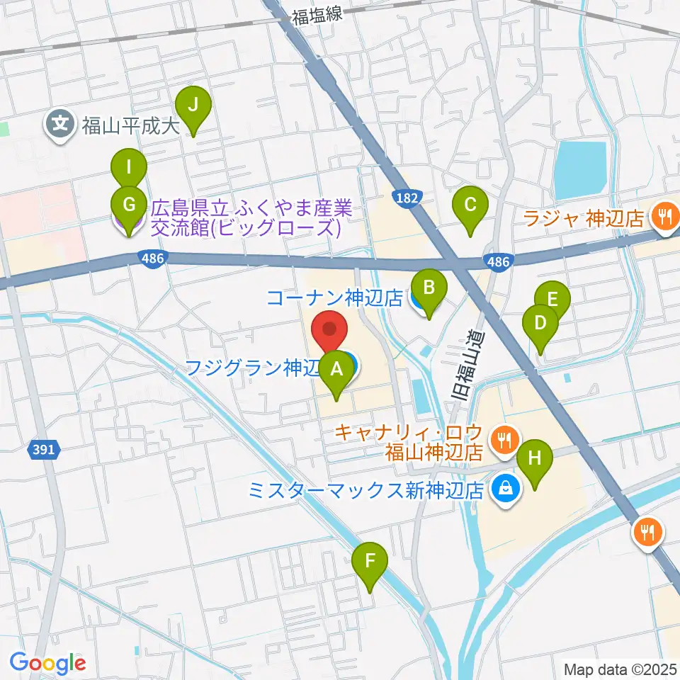 福山エーガル8シネマズ周辺の駐車場・コインパーキング一覧地図