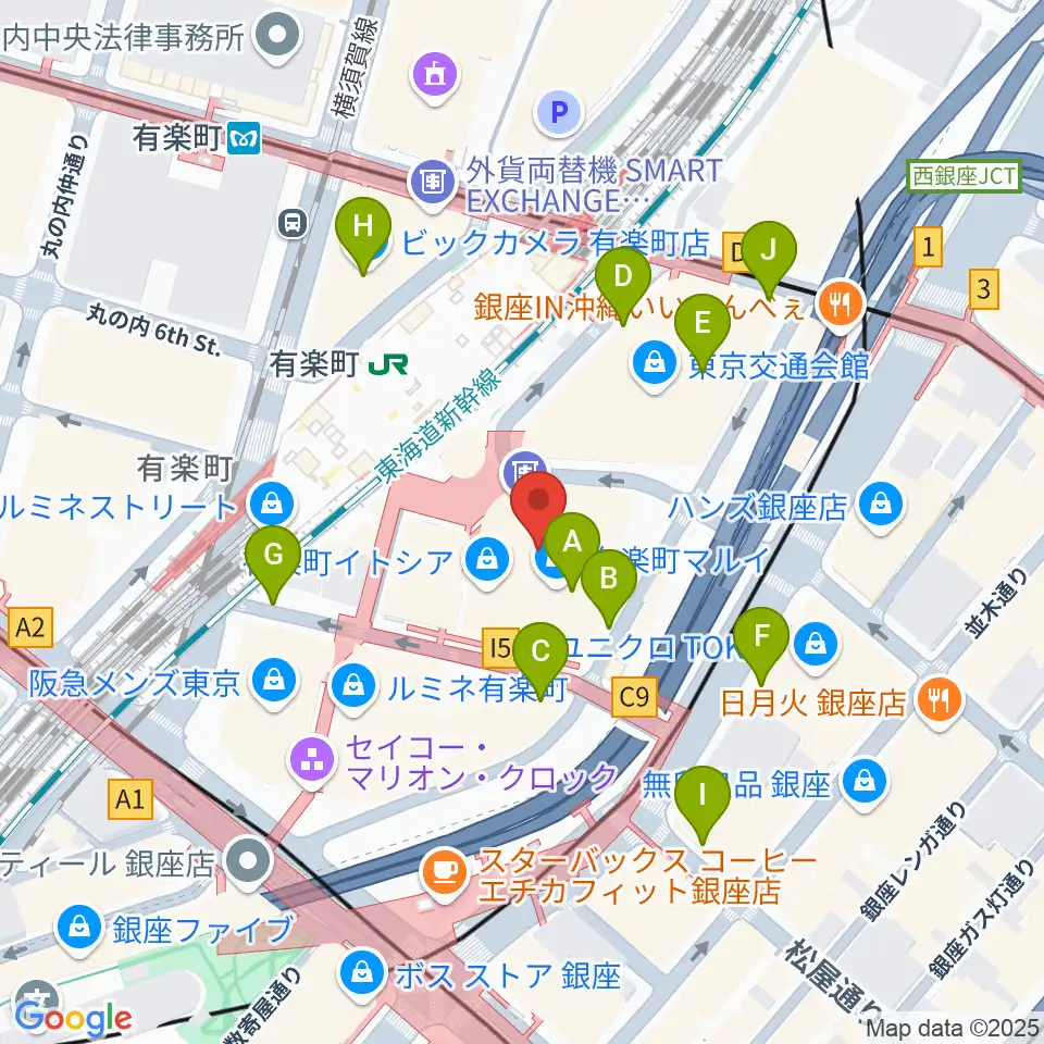 ヒューマントラストシネマ有楽町周辺の駐車場・コインパーキング一覧地図