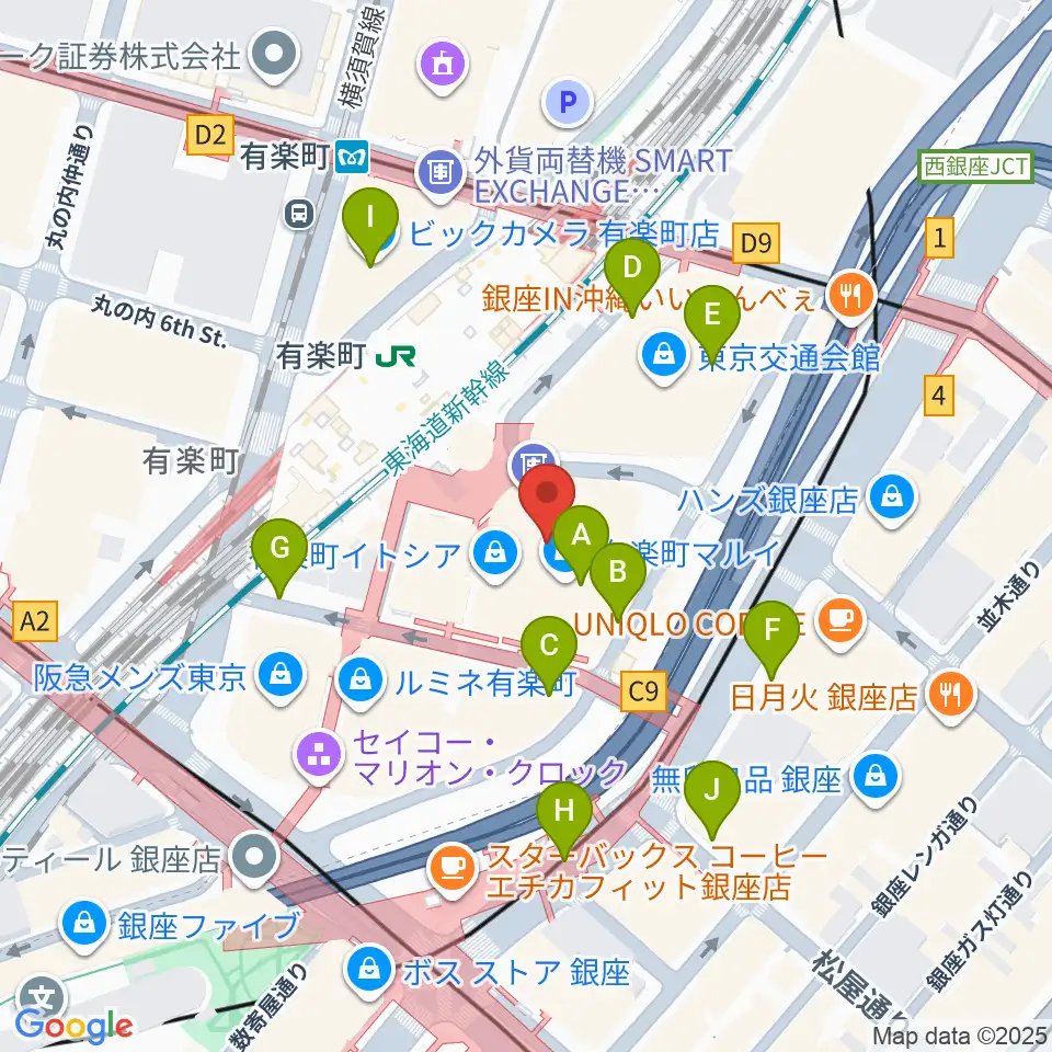 ヒューマントラストシネマ有楽町周辺の駐車場・コインパーキング一覧地図