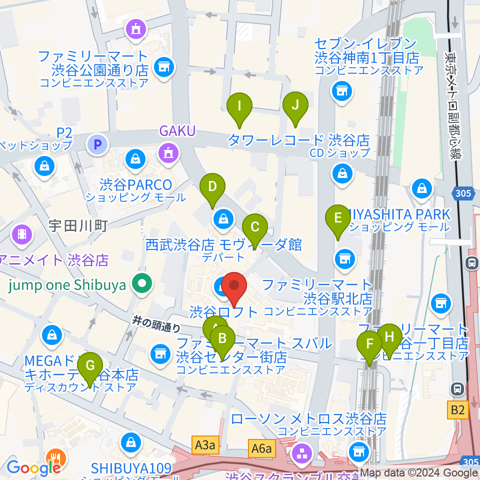 渋谷シネクイント周辺の駐車場・コインパーキング一覧地図