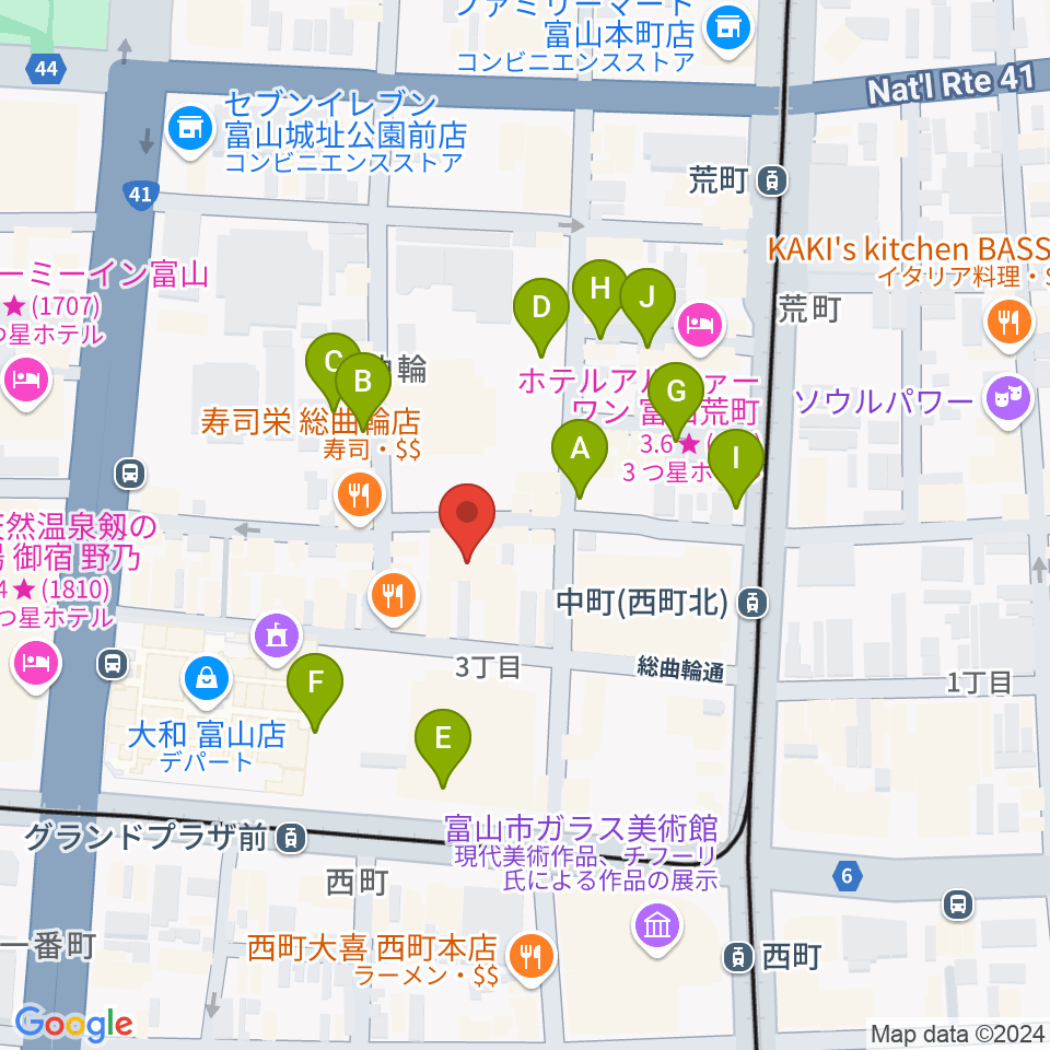 ほとり座周辺の駐車場・コインパーキング一覧地図