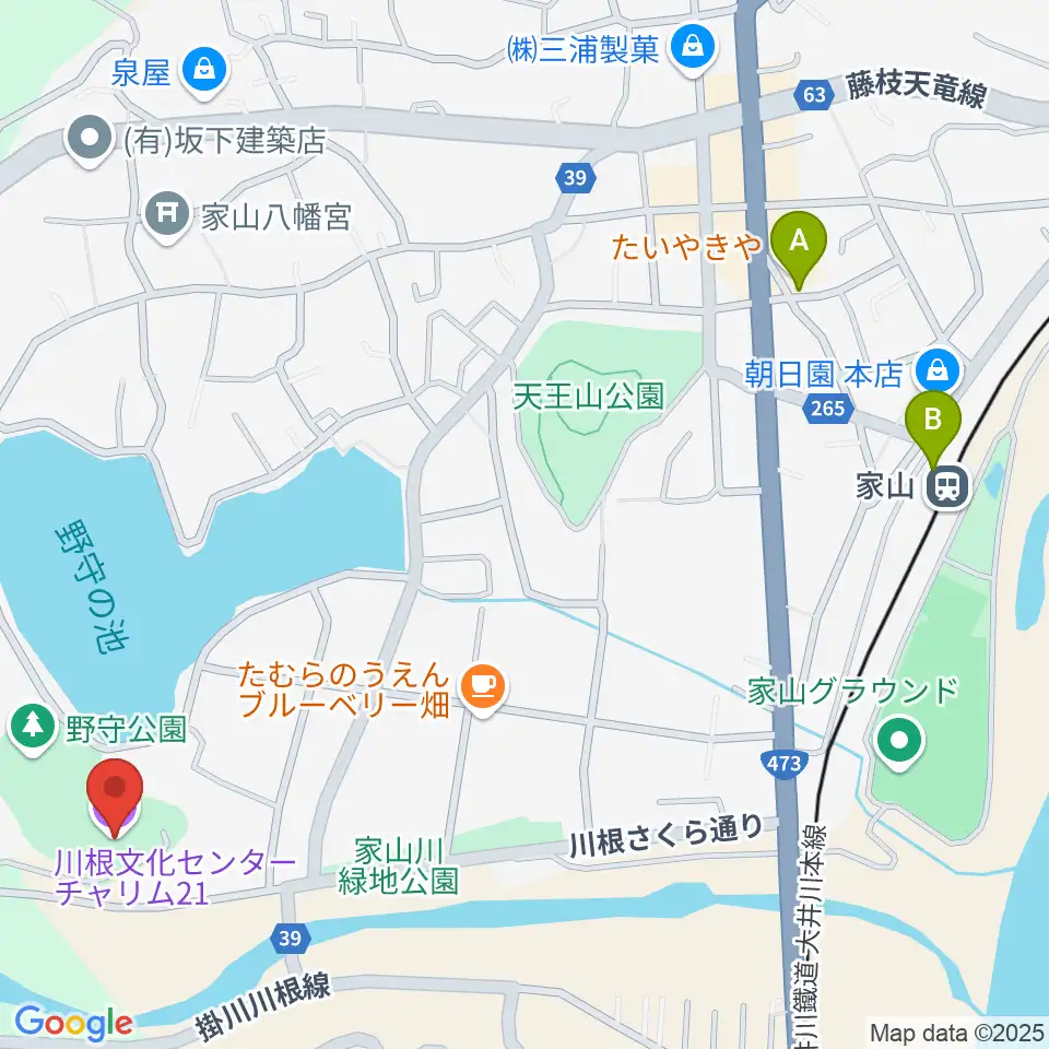 島田市川根文化センターチャリム21周辺の駐車場・コインパーキング一覧地図