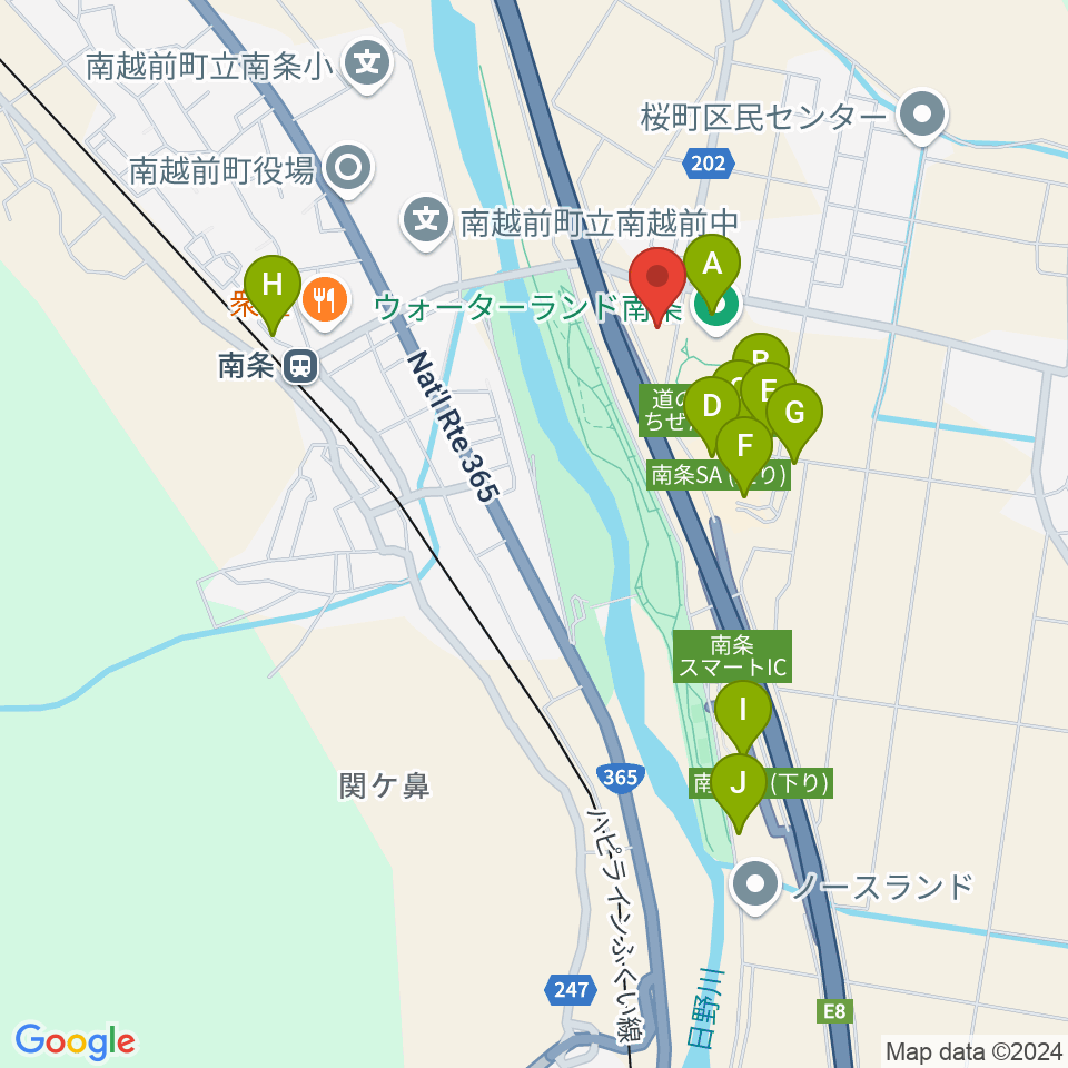 南越前文化会館周辺の駐車場・コインパーキング一覧地図