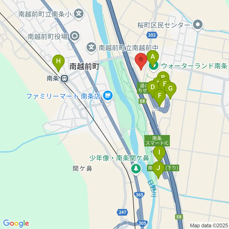 南越前文化会館周辺の駐車場・コインパーキング一覧地図
