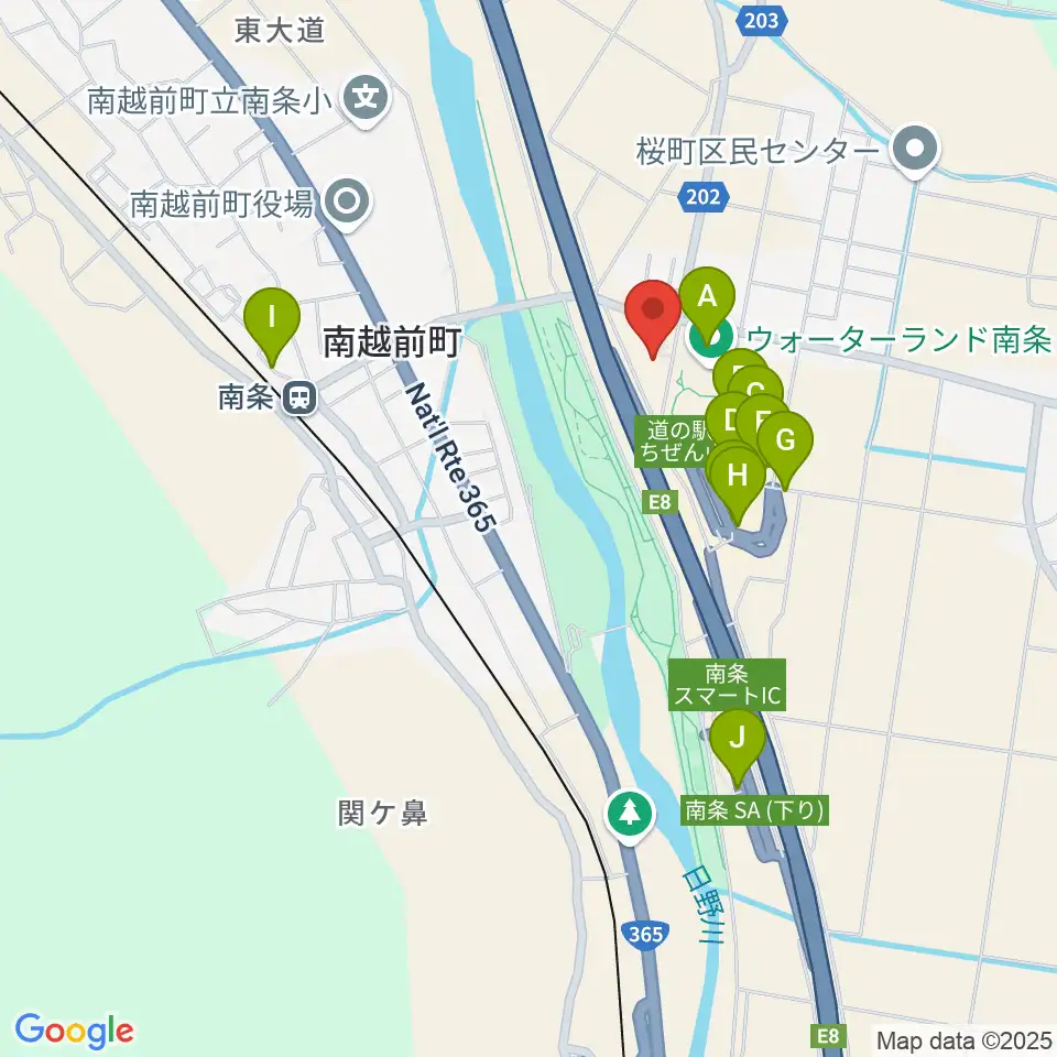 南越前文化会館周辺の駐車場・コインパーキング一覧地図
