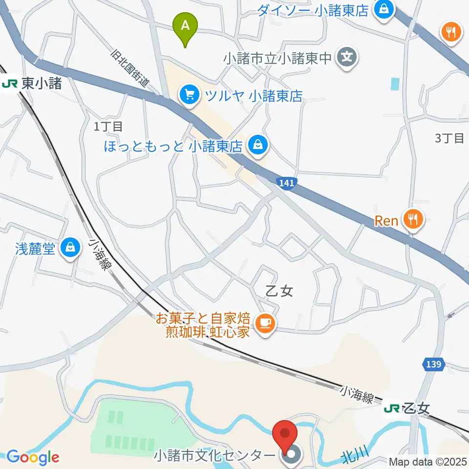 小諸市文化会館周辺の駐車場・コインパーキング一覧地図